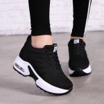 Shoe factory wholesale spring soft bottom mesh breathable inner height increase women's shoes sports running shoes platform shoes summer casual shoes - Image 2