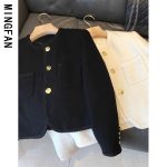 Tweed black suit small fragrant jacket women's autumn and winter new temperament high-end top women - Image 4