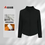Thickened lambswool winter new stand-collar fishbone slimming versatile warm yoga outdoor running jacket for women - Image 2