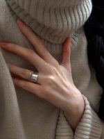 Layered silver flower ring, female cold style, high-end food ring, super fairy niche design, commuting versatile ring - Image 3